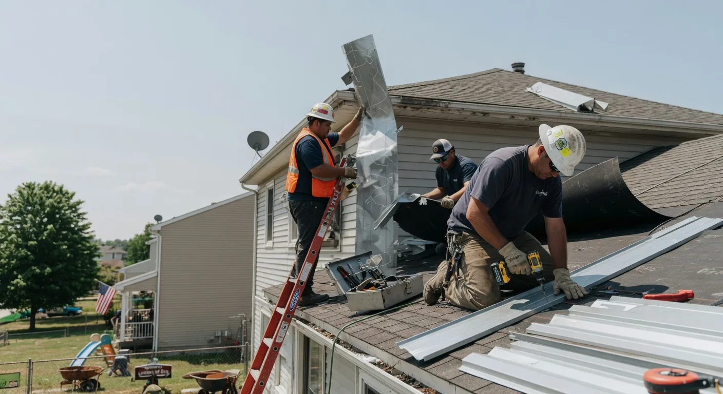 Storm Damage Metal Roof Repair in Blakesburg, IA